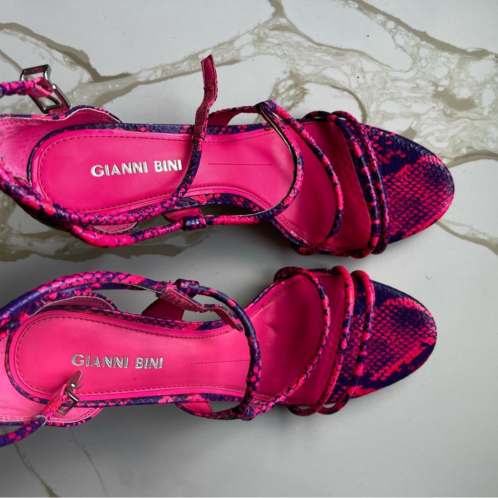 Nine West Pink and Blue Heels